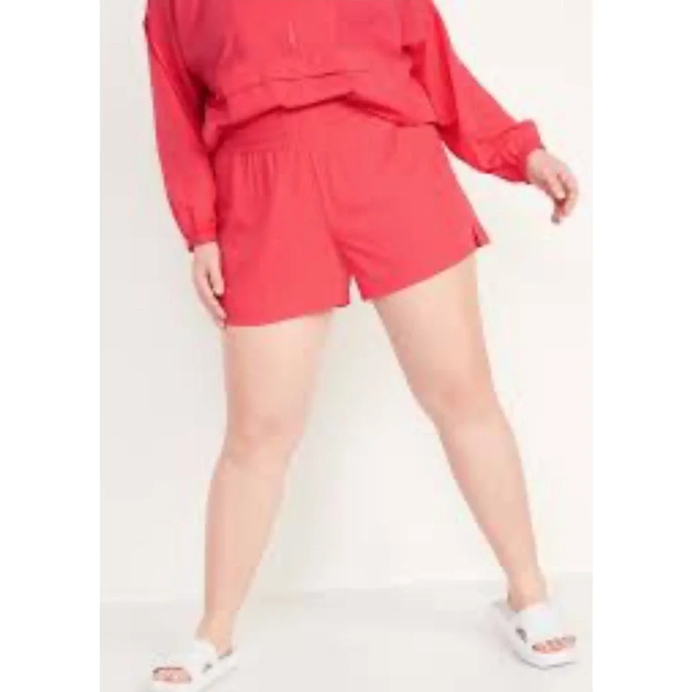 New Old Navy Womans Sz 3X Active High Rise StretchTech Shorts Pink‎ NWT